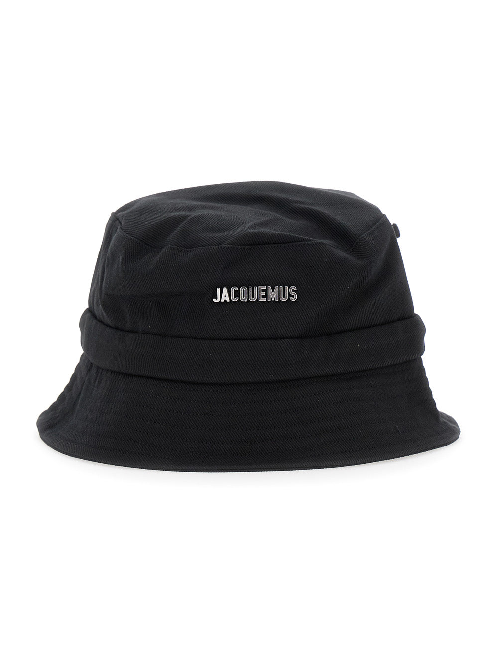 Jacquemus Men Fisherman Hat 'Le Bob Gadjo' Black With Logo Lettering On The Front And Knot Closure On The Back In Cotton For Men JACQUEMUS