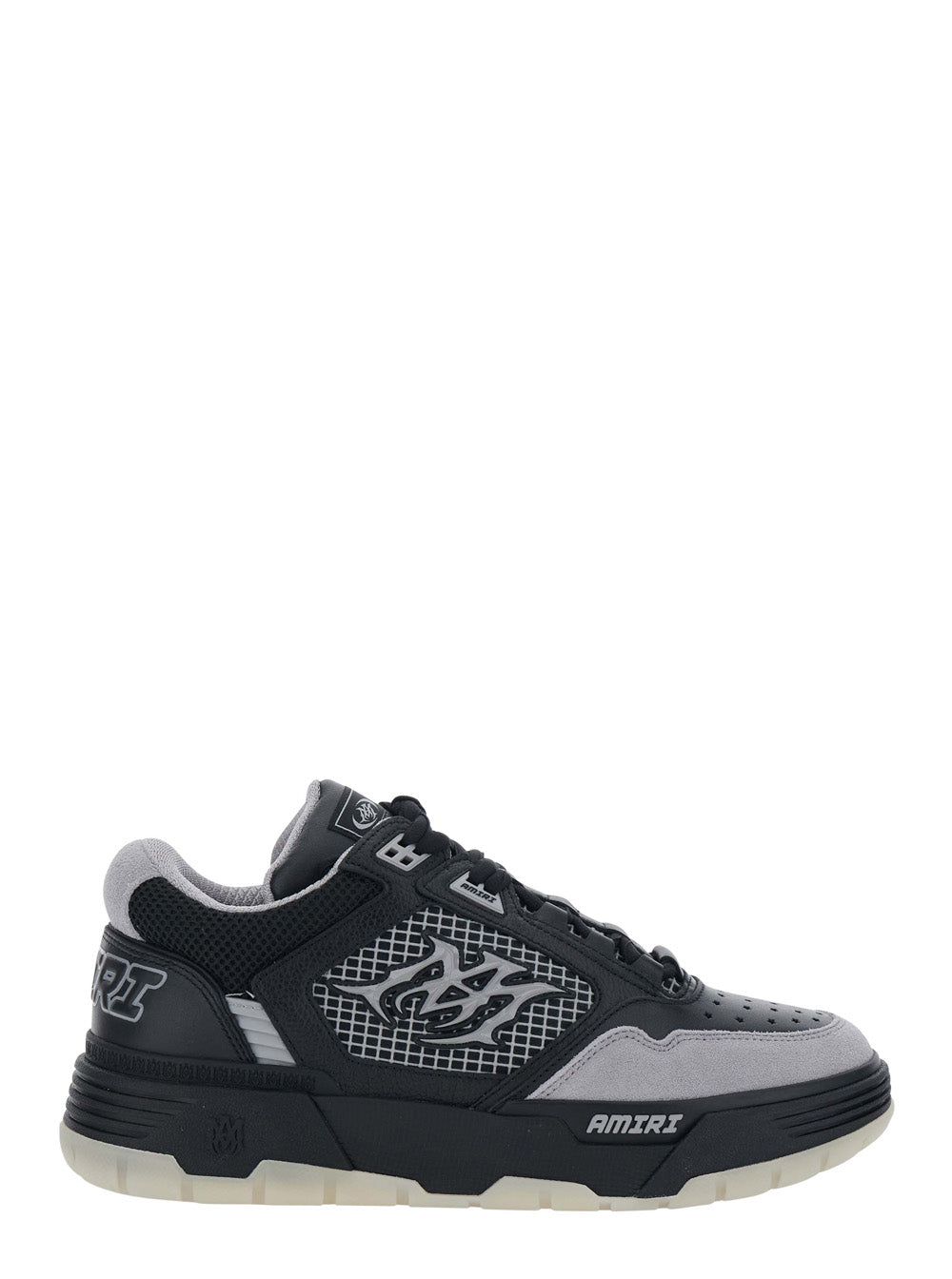 Amiri Men 'Ma-94' Black Sneaker With Maxi Logo On The Side And Lettering Logo On The Back In Leather For Men
