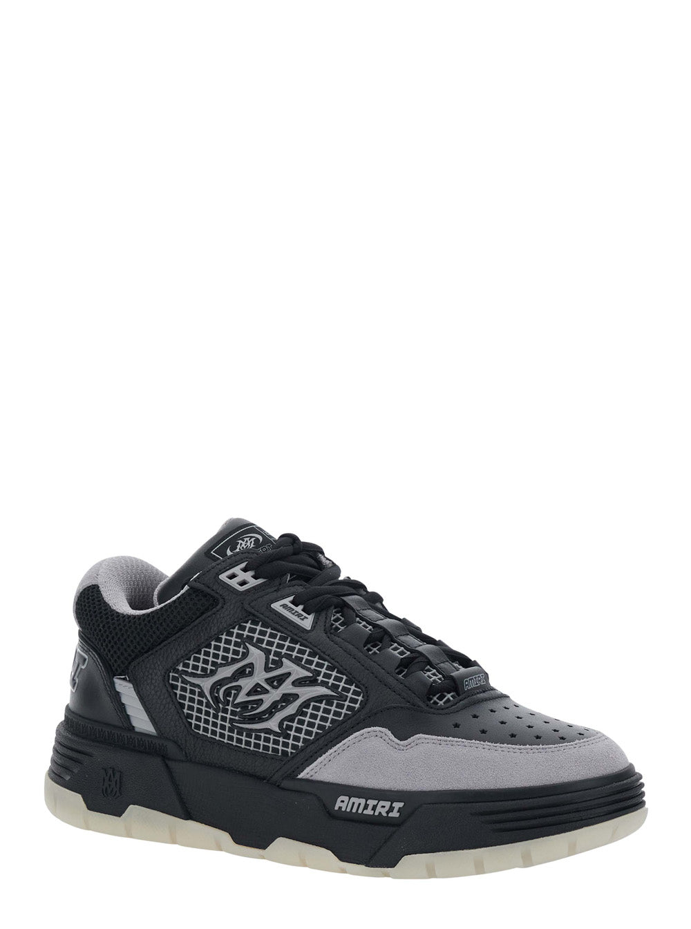 Amiri Men 'Ma-94' Black Sneaker With Maxi Logo On The Side And Lettering Logo On The Back In Leather For Men