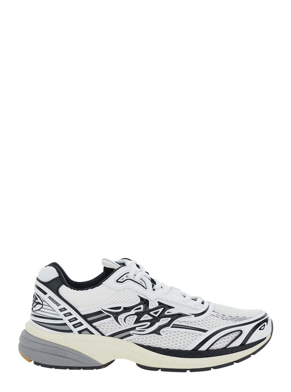 Amiri Men 'M-Tech' White Sneakers With Side Logo Patch In Leather And Fabric And Leather For Men