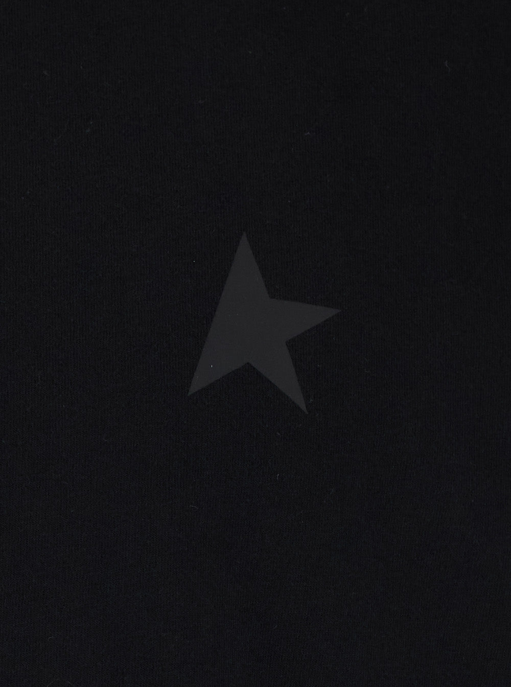 Golden Goose Men Crew Neck T-Shirt With Star Detail On The Front In Black Cotton For Men GOLDEN GOOSE