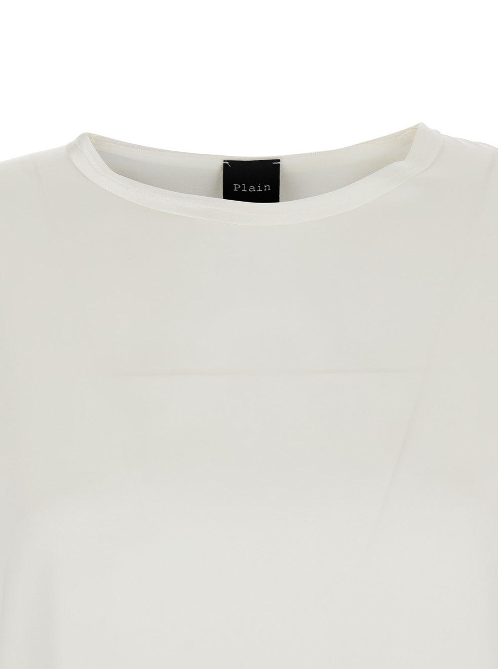 Leplain Women Silk Blouse With Round Neck And Long Sleeves White Woman LEPLAIN
