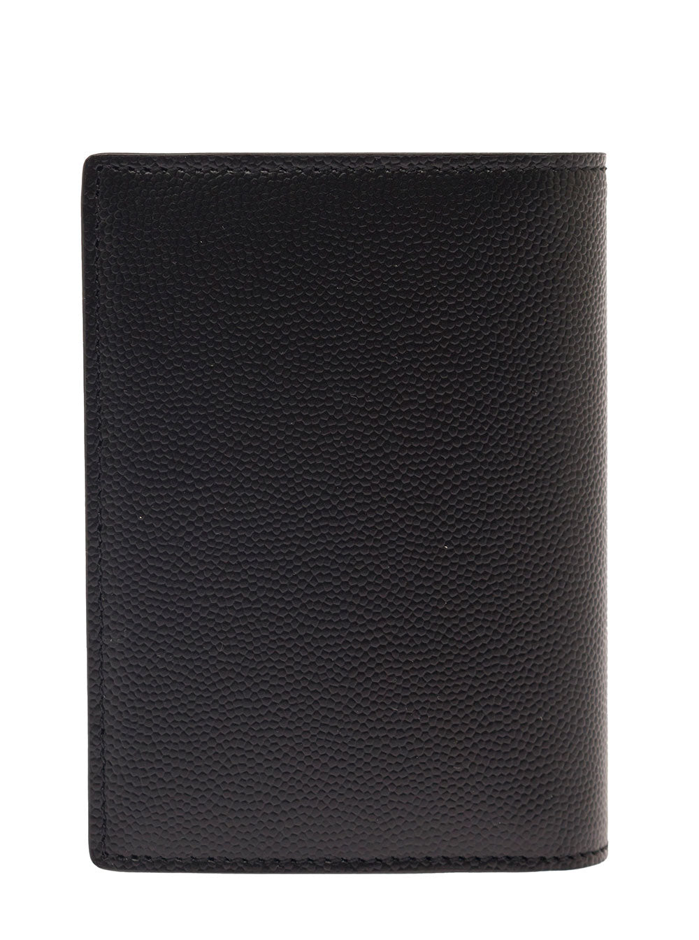 Saint Laurent Men Cardholder 'Grain De Poudre' Black With Logo Embossed In Leather For Men SAINT LAURENT
