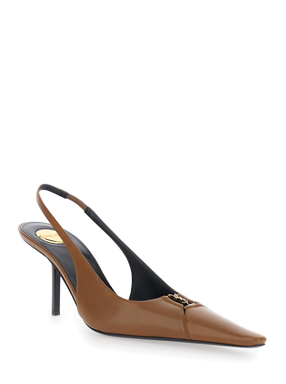 Saint Laurent Women High Heel 'Babylone' Brown Leather Women's Pumps SAINT LAURENT