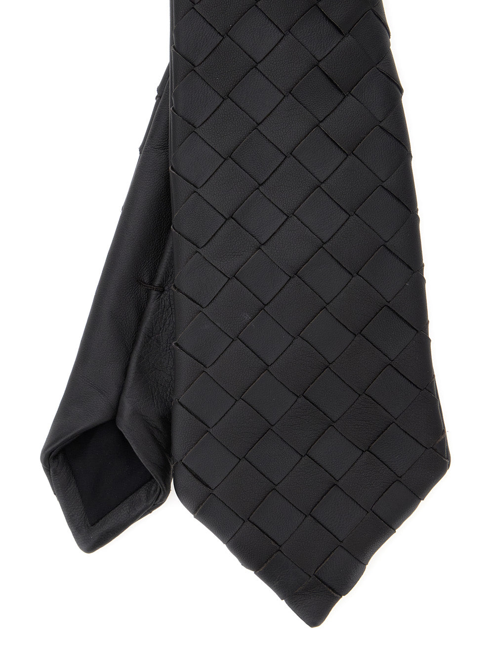 Bottega Veneta Women Brown Tie With Intreccio Motif In Leather For Women