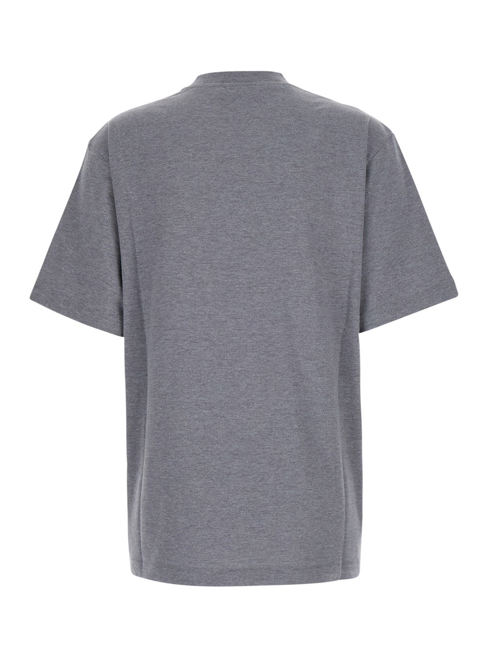 Gucci Women Gray Crew Neck T-Shirt With Logo Print On The Front In Cotton For Women