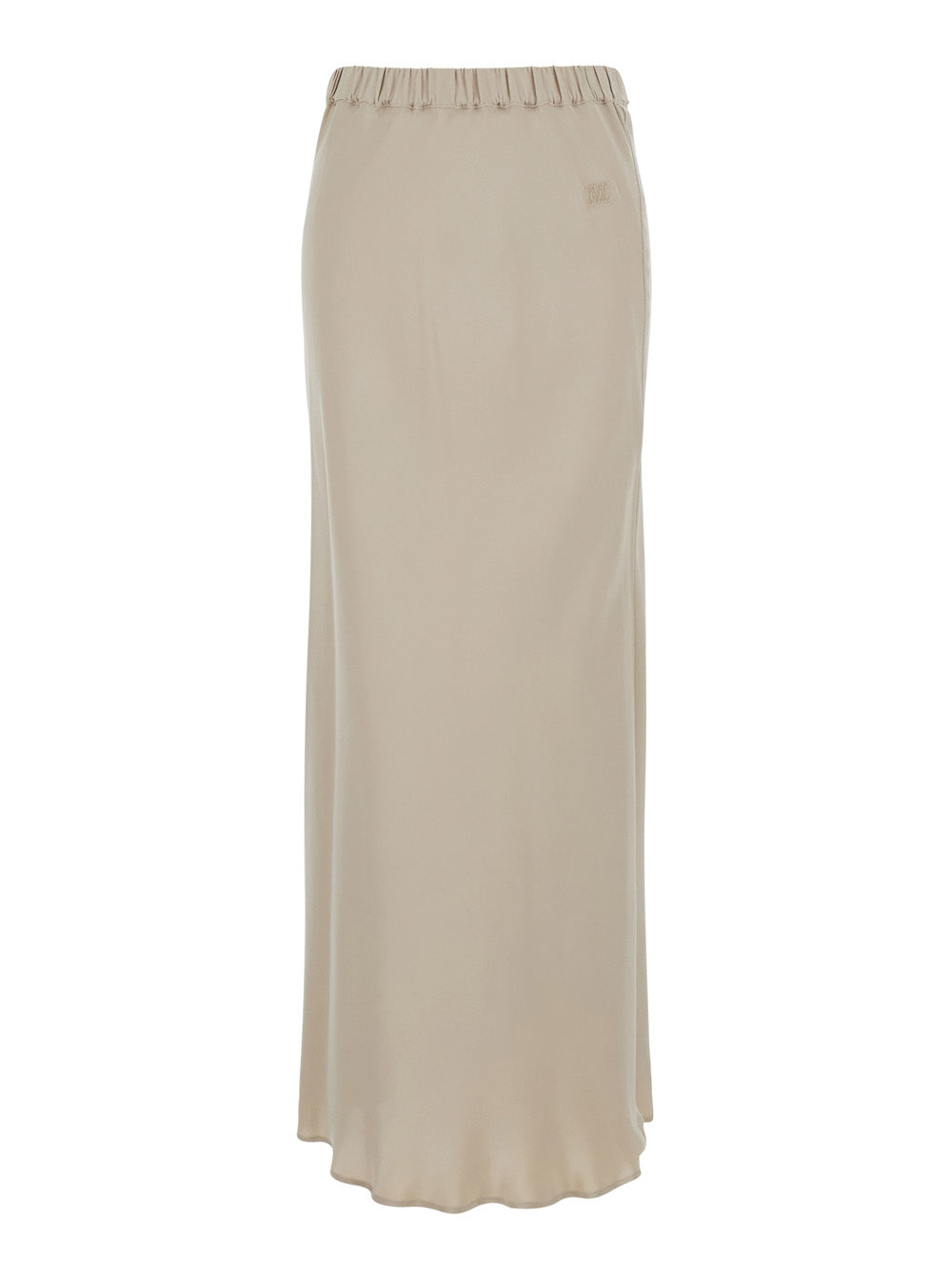 Max Mara Women 'Sospiro' Beige Skirt With Logo Embroidery On The Front And Elasticized Waist In Silk For Women