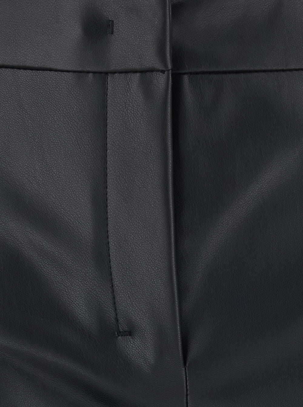 'S Maxmara Women 'Sublime' Black Pants With Flared Leg And Hidden Closure On The Front In Ecoleather For Women