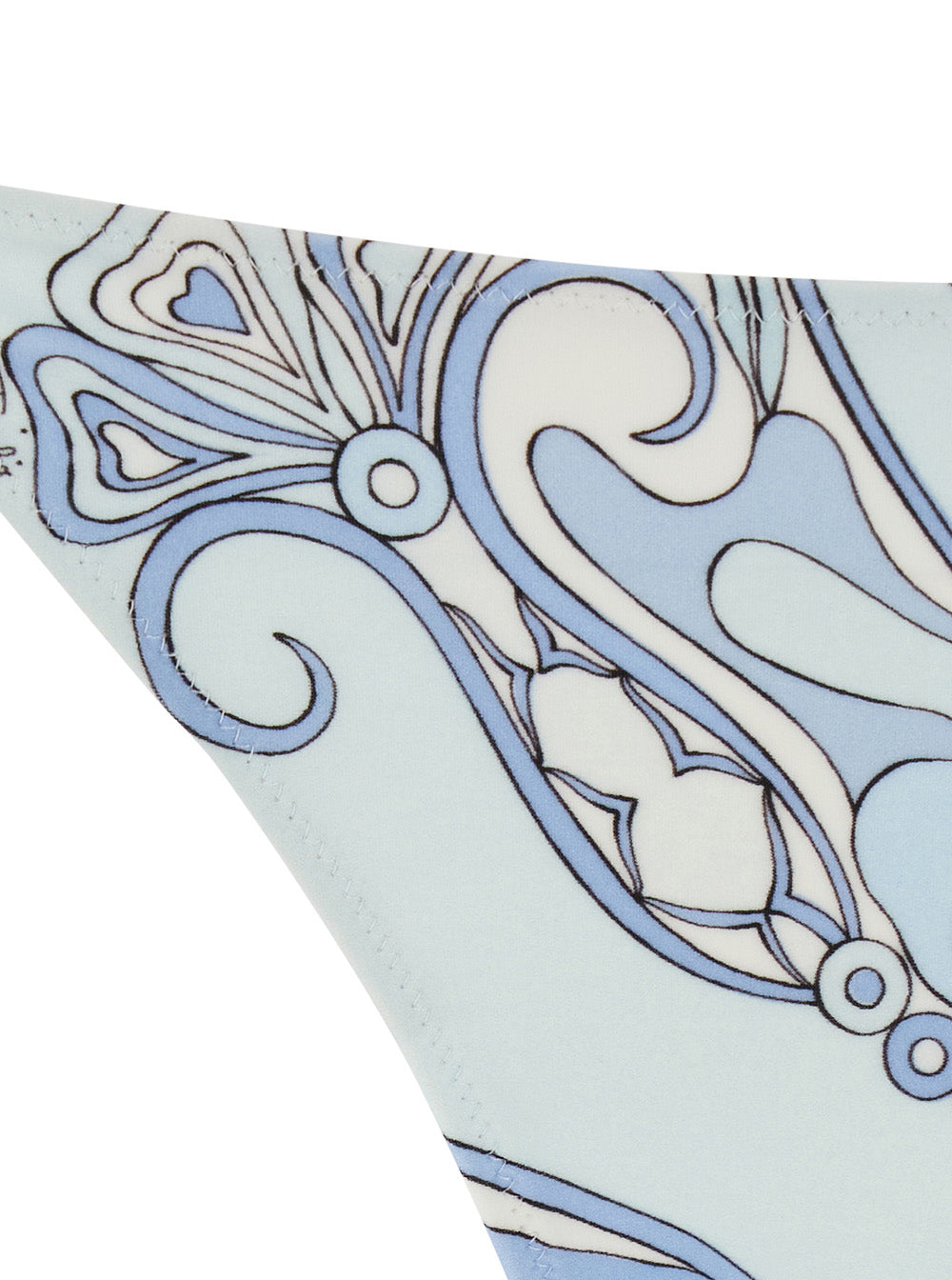 Pucci Women Light Blue Bikini Bottom With Adjustable Tie Closure And All-Over Orchidea Print In Stretch Tech Fabric For Women PUCCI