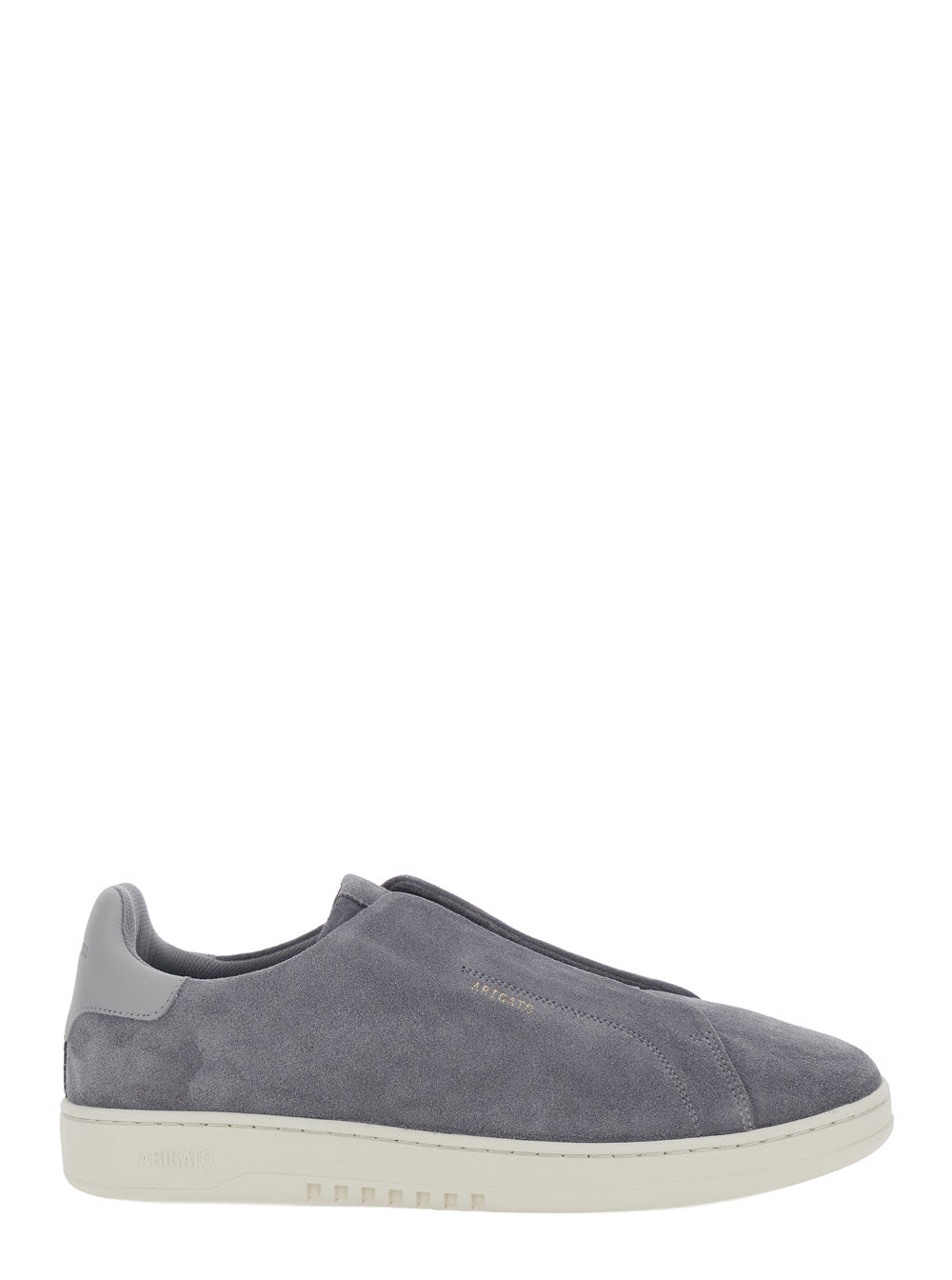 Axel Arigato Men 'Dice' Gray Laceless Sneakers With Logo Lettering On The Side And Heel In Suede For Men
