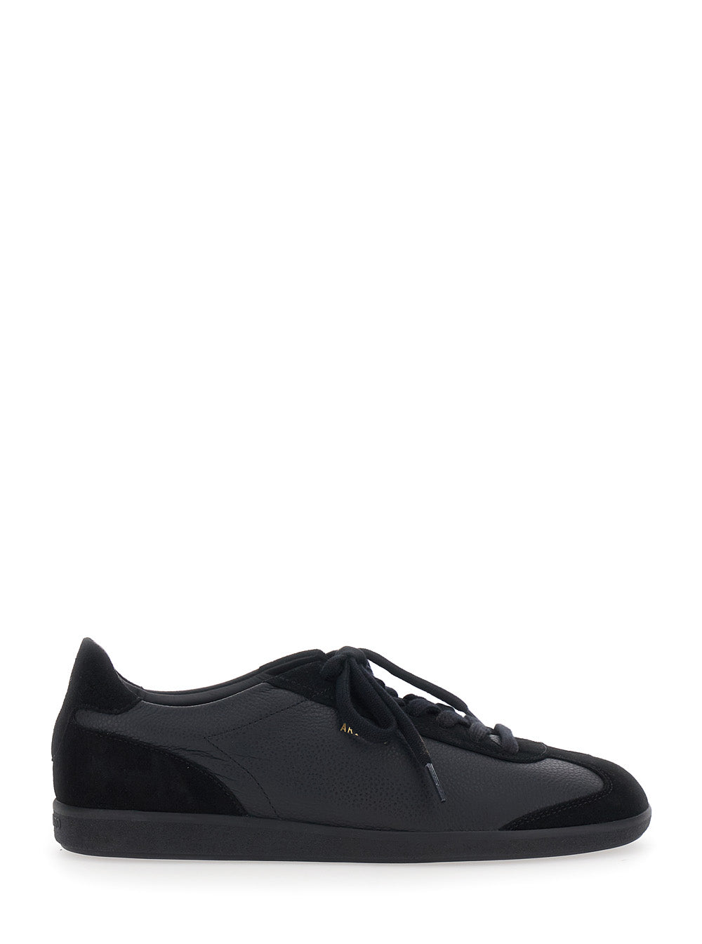 Axel Arigato Men 'Zane' Black Low Top Sneakers With Logo Lettering On The Side In Leather And Tech Fabric For Men
