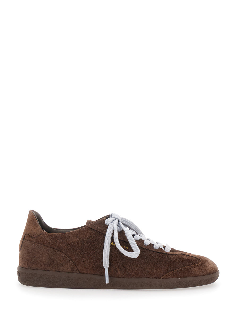 Axel Arigato Men 'Zane' Brown Low Top Sneakers With Logo Lettering On The Side In Leather And Tech Fabric For Men