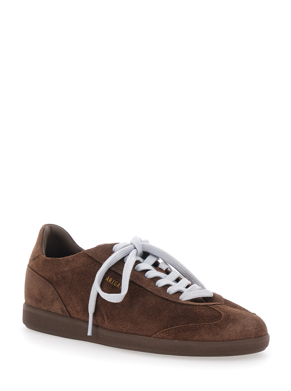 Axel Arigato Men 'Zane' Brown Low Top Sneakers With Logo Lettering On The Side In Leather And Tech Fabric For Men