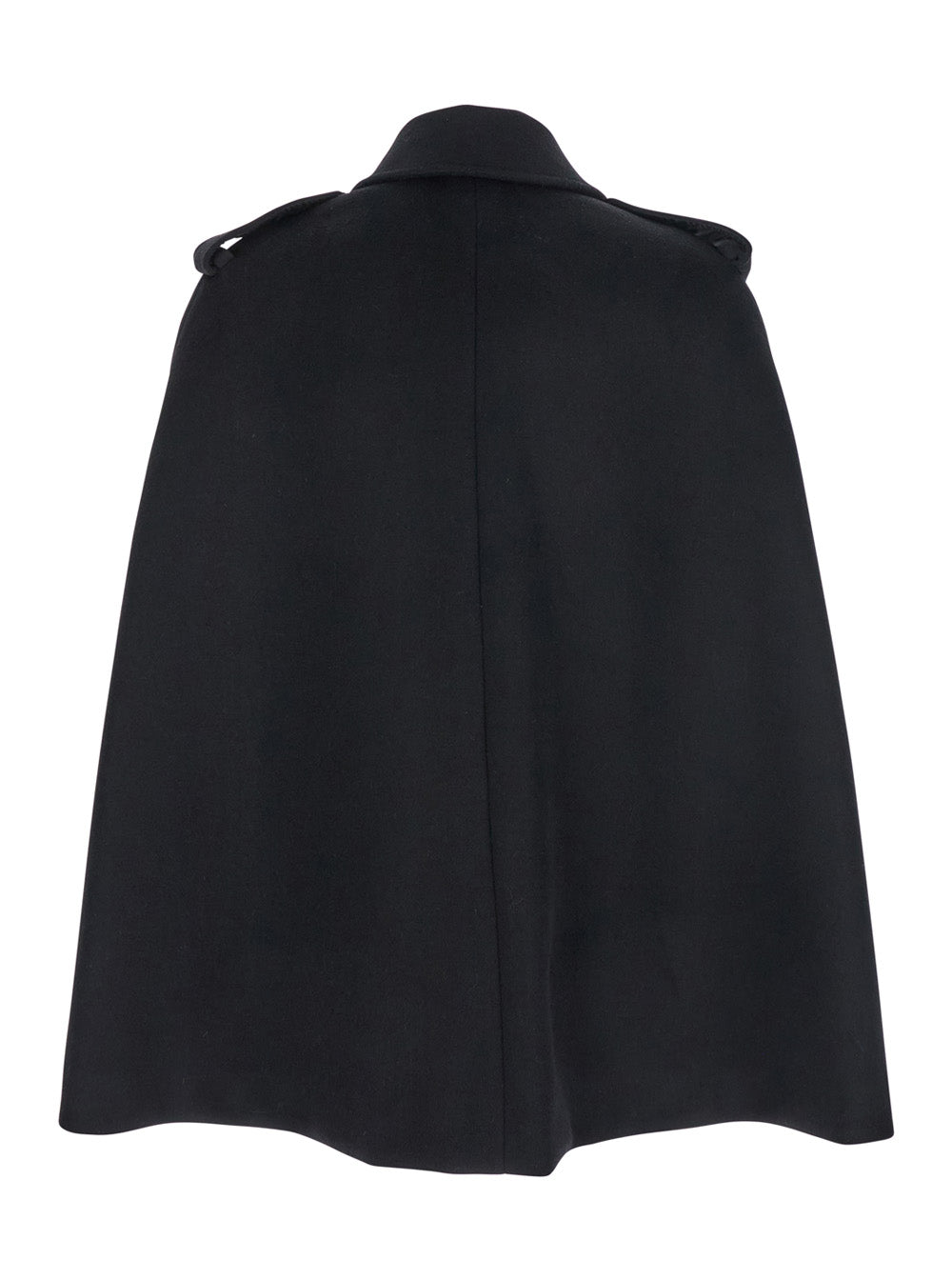 Leplain Women Short Cape With Elegant Details In Tech Fabric, Black, Woman LEPLAIN
