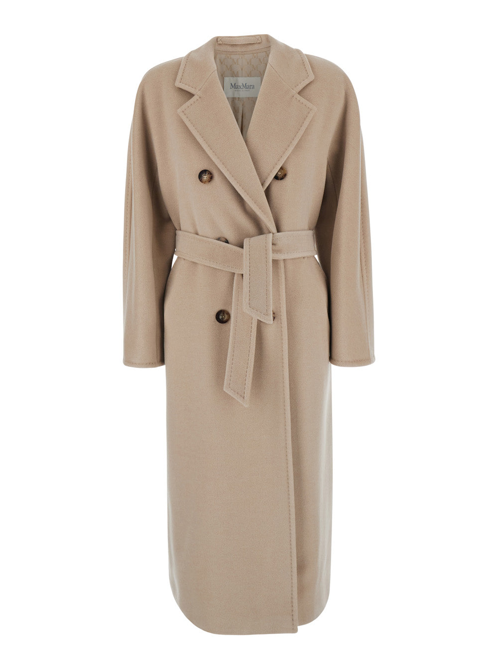Max Mara Women Madame Coat With Notched Revers And Long Sleeves In Beige For Women