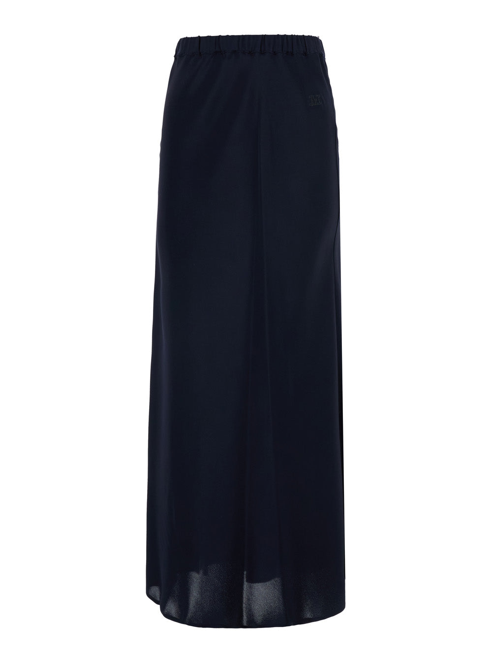 Max Mara Women 'Sospiro' Blue Skirt With Logo Embroidery On The Front And Elasticated Waist In Silk For Women