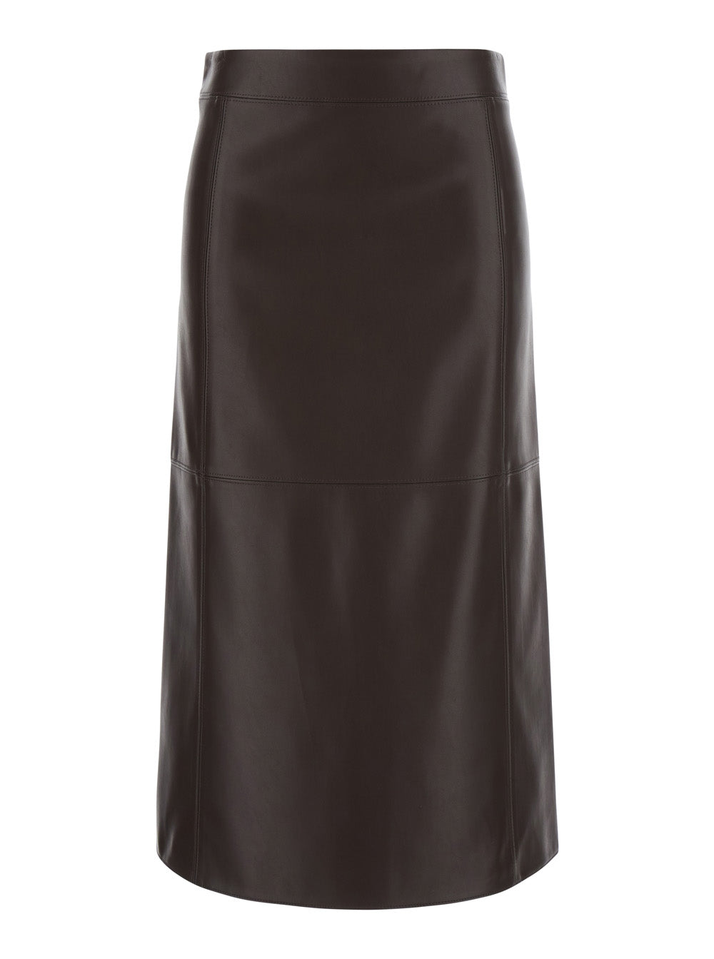 'S Maxmara Women Smmcrisma Skirt With Midi Length And Tech Fabric, Brown, Women