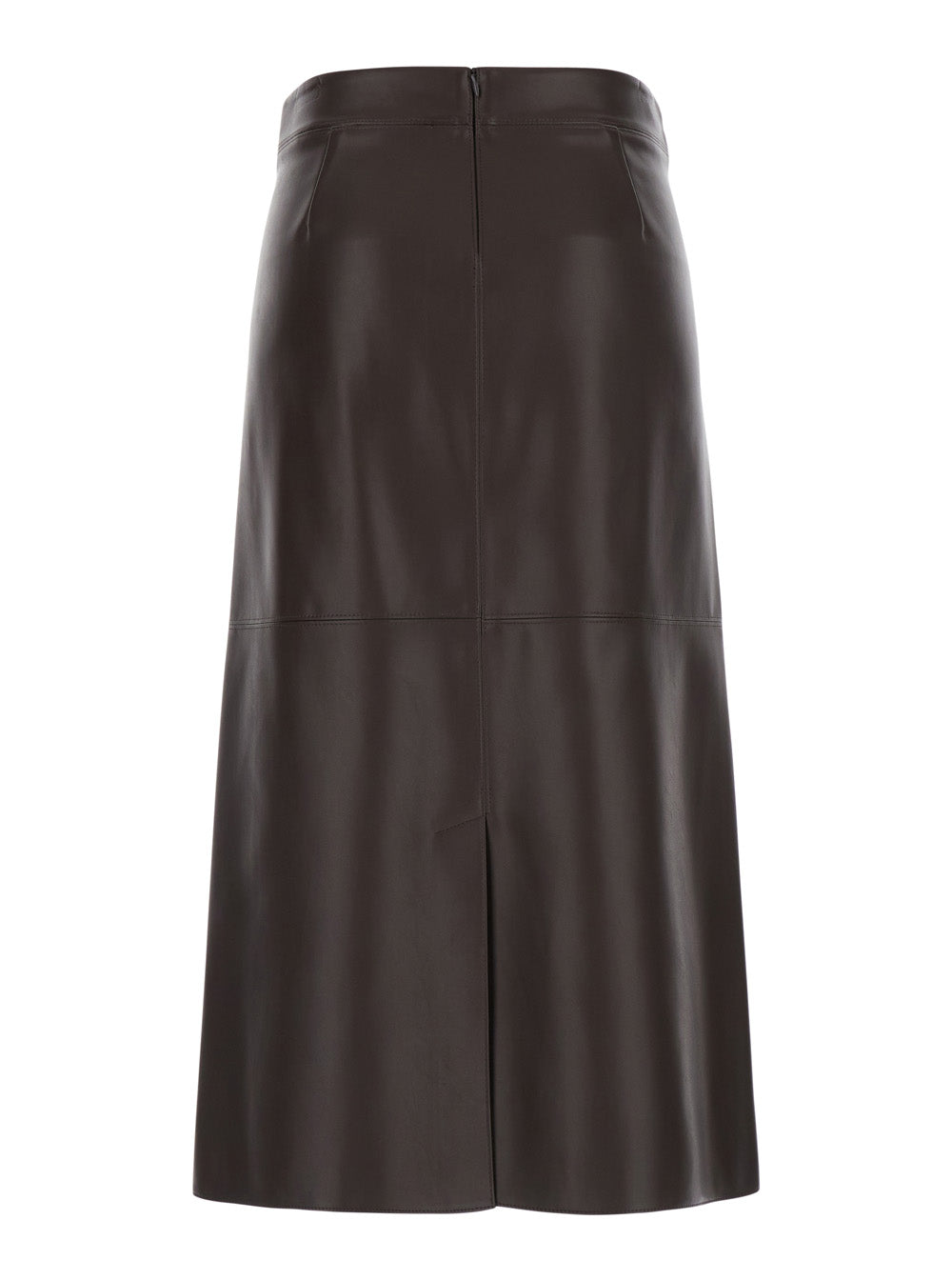 'S Maxmara Women Smmcrisma Skirt With Midi Length And Tech Fabric, Brown, Women