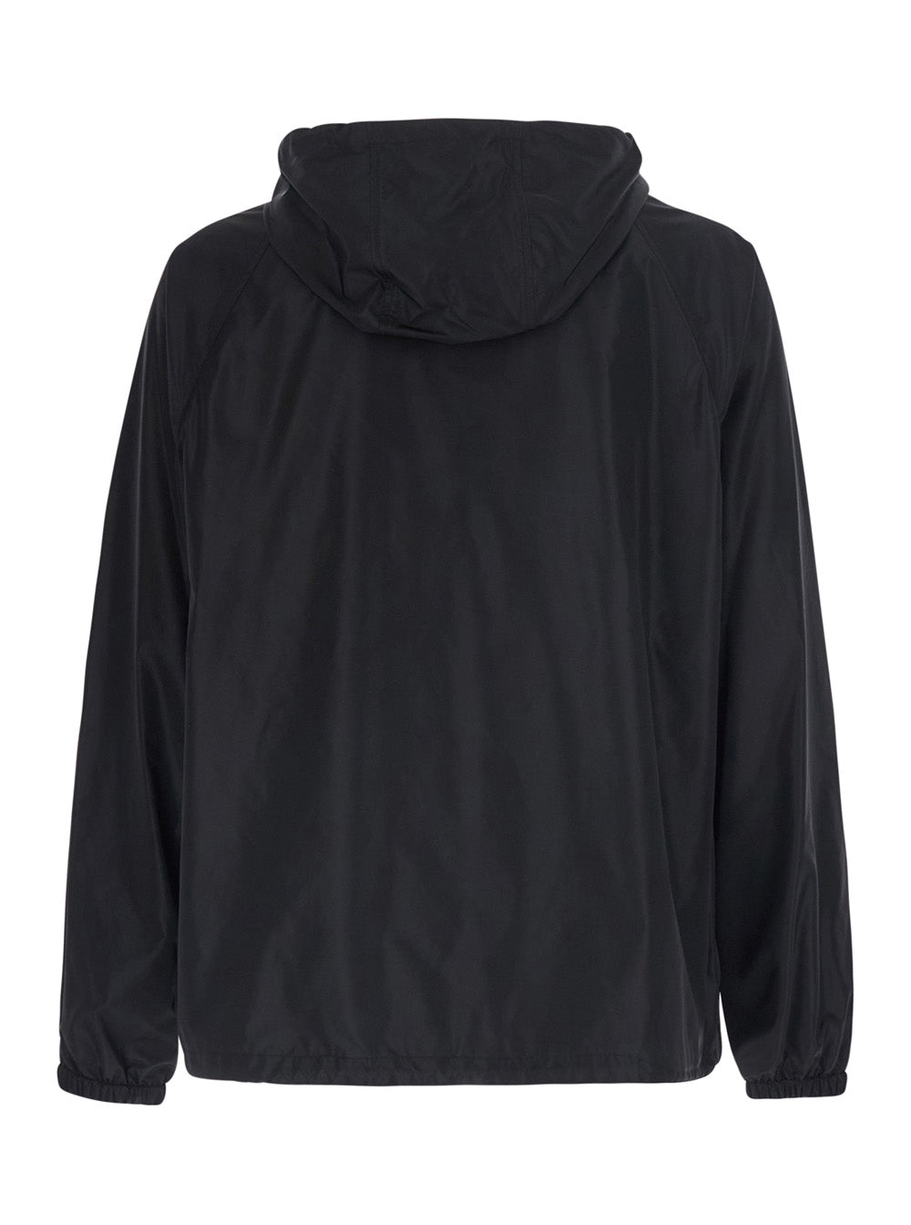 Burberry Men 'Clapton' Black Jacket With Logo Patch On The Front In Tech Fabric For Men BURBERRY