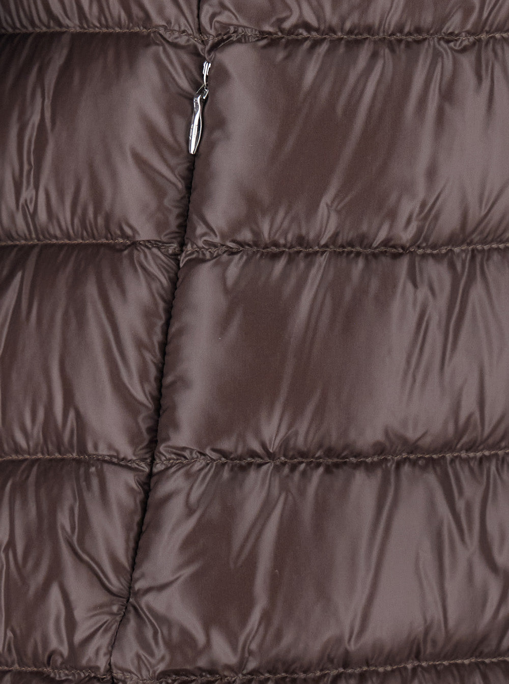 Herno Women Brown Down Jacket With Fixed Hood And Zip Pockets In Tech Fabric Woman HERNO