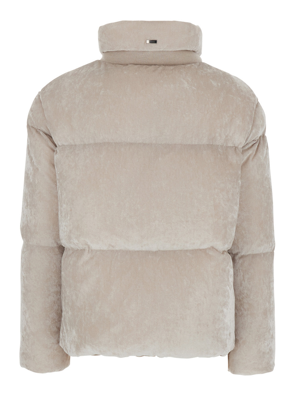 Herno Women Beige Jacket With High Collar And Long Sleeves In Velvet Effect Fabric Woman HERNO