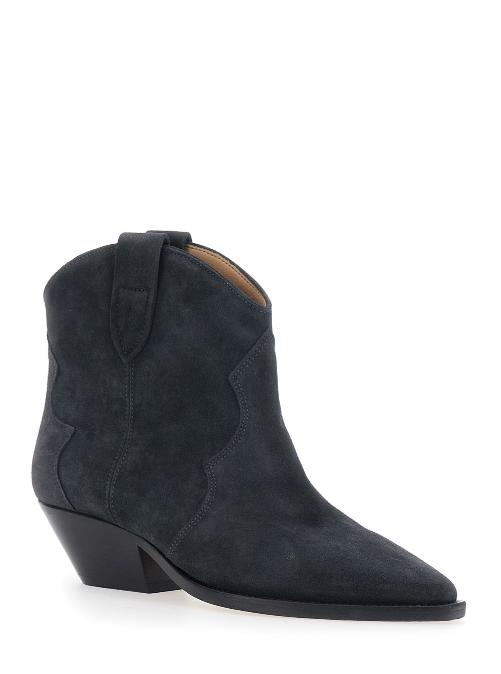 Isabel Marant Women 'Dewina' Black Ankle Boots With Medium Heel In Suede For Women ISABEL MARANT