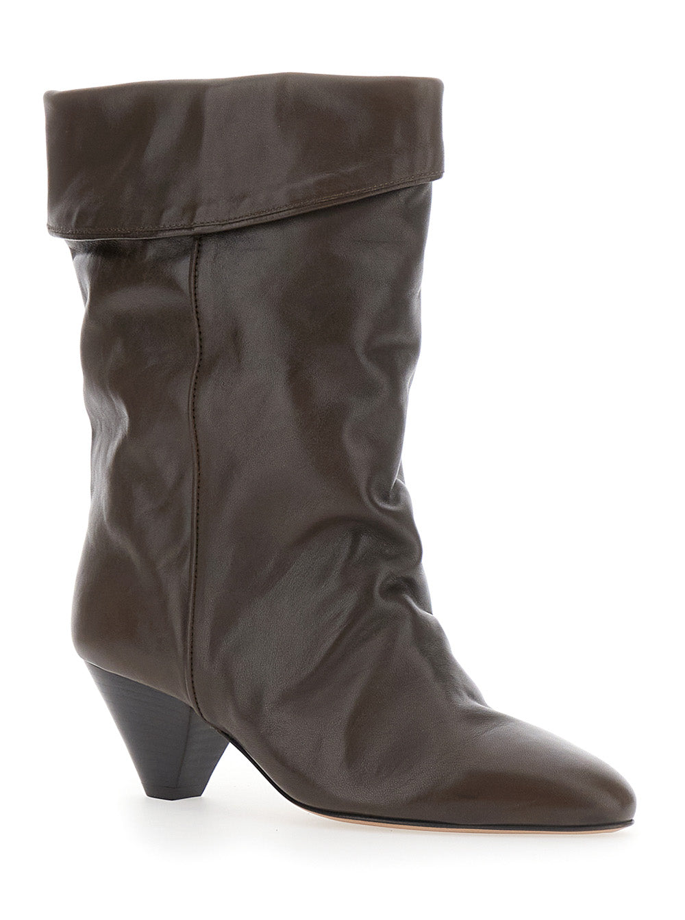 Isabel Marant Women 'Dalby' Brown Ankle Boots With Pointed Design In Smooth Leather For Women ISABEL MARANT
