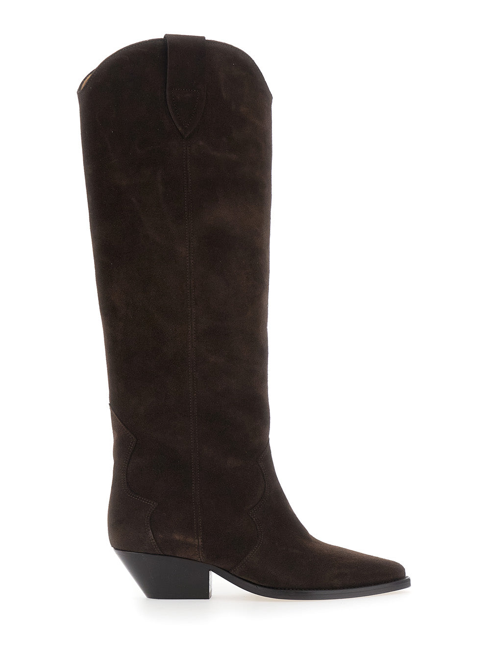Isabel Marant Women 'Denvee' Brown Boots With Medium Heel In Suede For Women ISABEL MARANT
