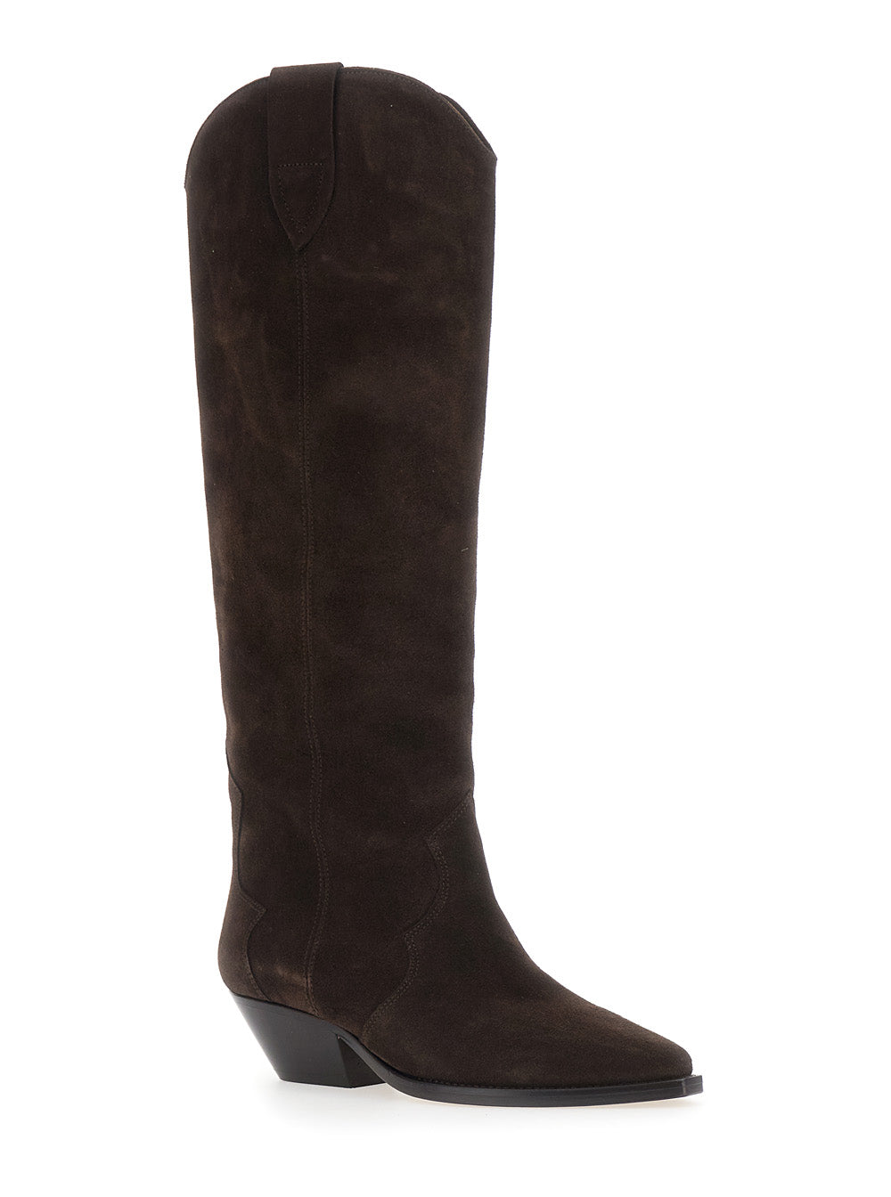 Isabel Marant Women 'Denvee' Brown Boots With Medium Heel In Suede For Women ISABEL MARANT