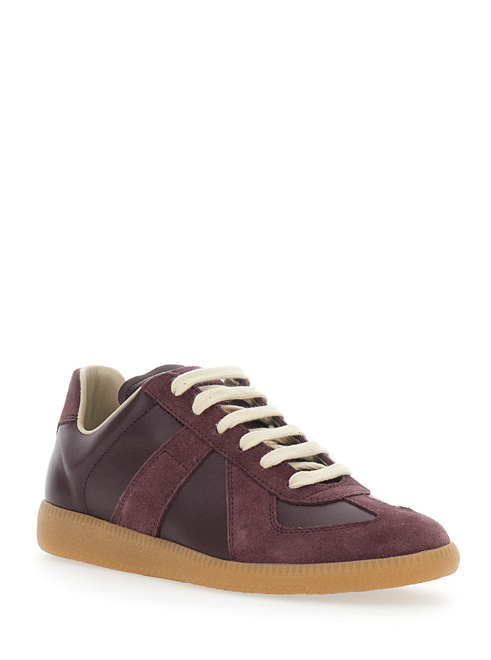 Maison Margiela Women Brown Low Top Sneakers In Leather And Suede For Women MAISON MARGIELA