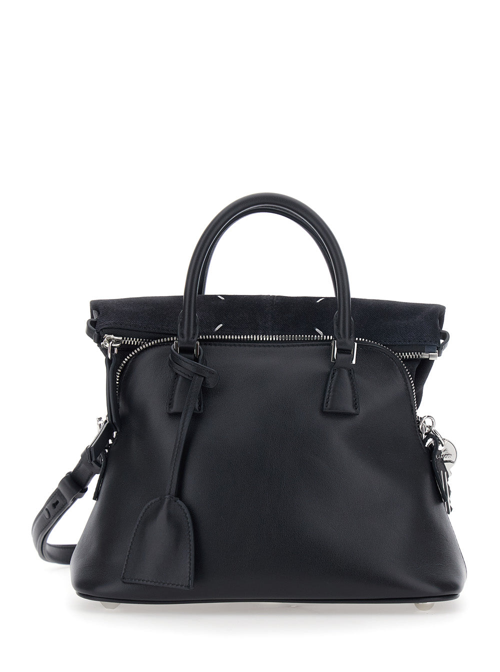 Maison Margiela Women Black Handbag With Adjustable And Removable Shoulder Strap In Leather For Women MAISON MARGIELA
