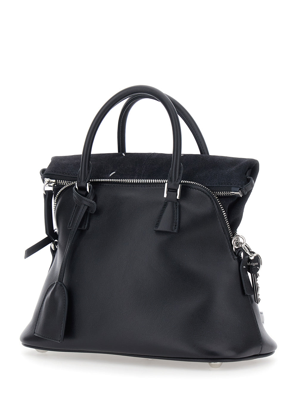 Maison Margiela Women Black Handbag With Adjustable And Removable Shoulder Strap In Leather For Women MAISON MARGIELA