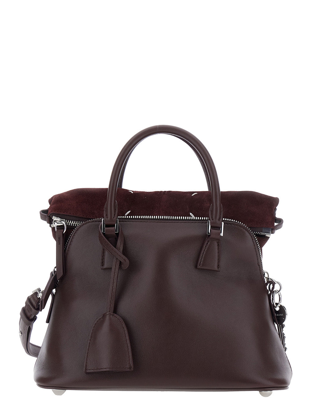 Maison Margiela Women Bordeaux Handbag With Adjustable And Removable Shoulder Strap In Leather For Women MAISON MARGIELA