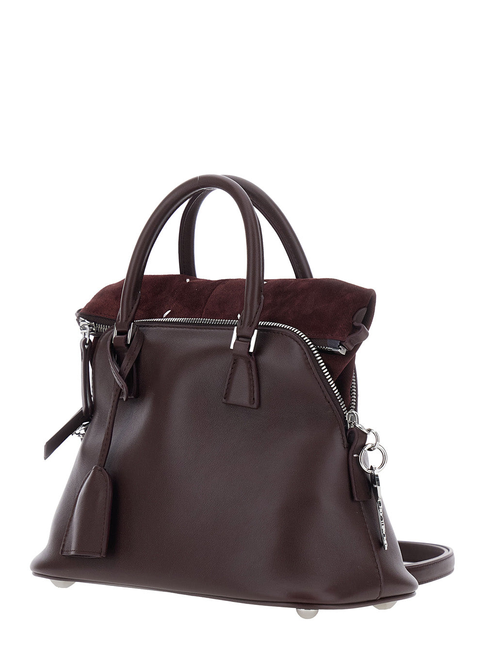 Maison Margiela Women Bordeaux Handbag With Adjustable And Removable Shoulder Strap In Leather For Women MAISON MARGIELA