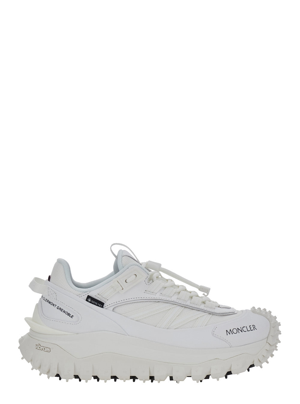 Moncler Women 'Trailgrip Gtx' White Sneakers With Logo On The Side And Chunky Rubber Sole In Leather And Tech Fabric For Women MONCLER