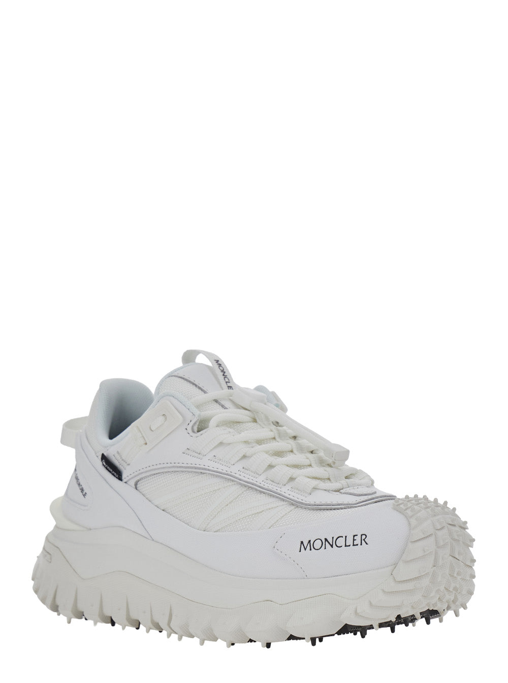 Moncler Women 'Trailgrip Gtx' White Sneakers With Logo On The Side And Chunky Rubber Sole In Leather And Tech Fabric For Women MONCLER