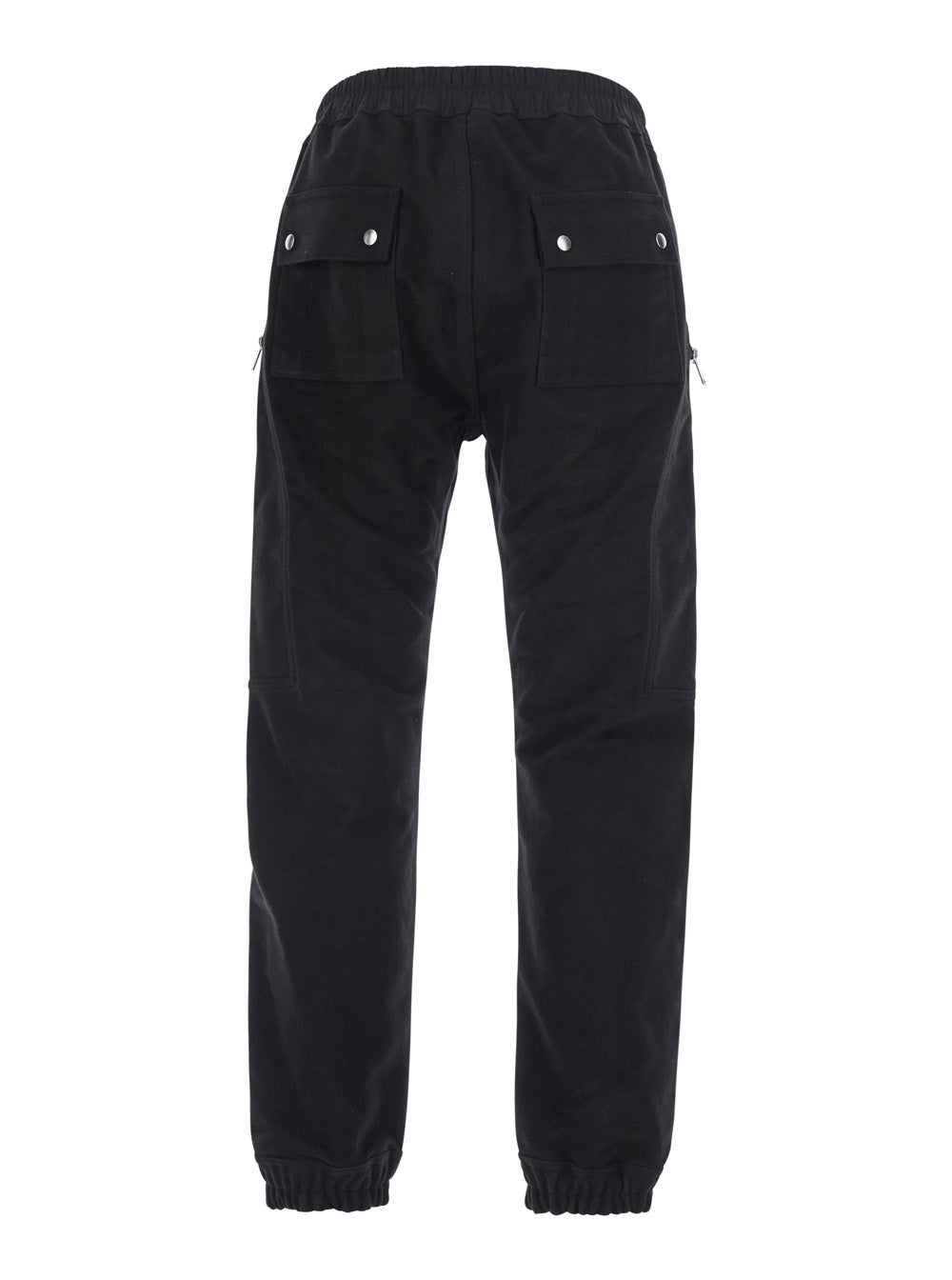 Rick Owens Men Heizer Cargo Pants With Side Pockets And Logo Black Men RICK OWENS