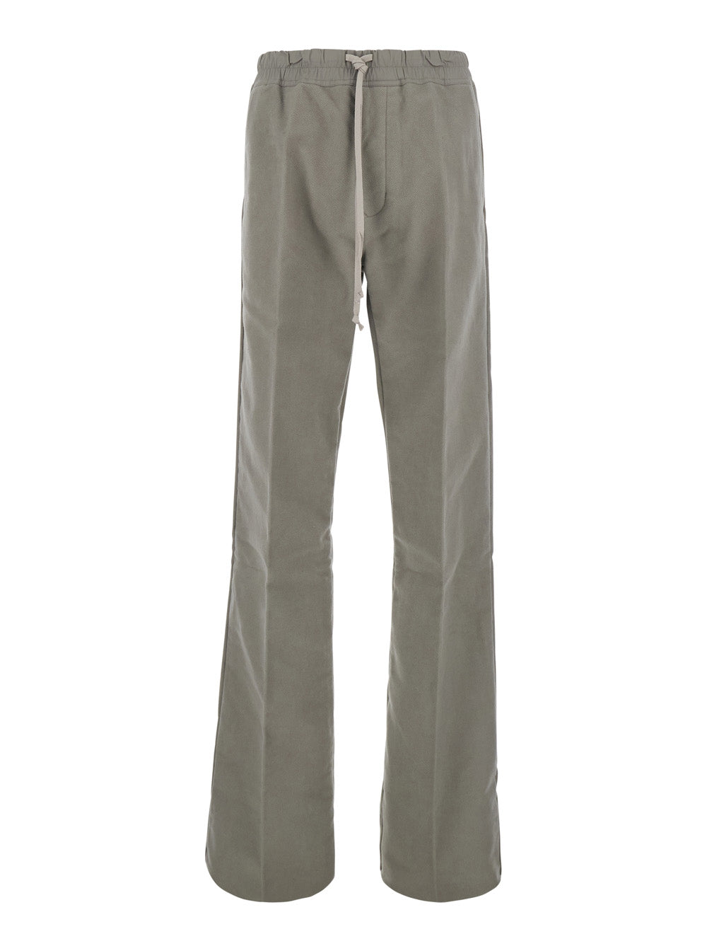Rick Owens Men Grey Pants With Elasticated Waistband With Oversized Drawstring In Cotton For Men RICK OWENS