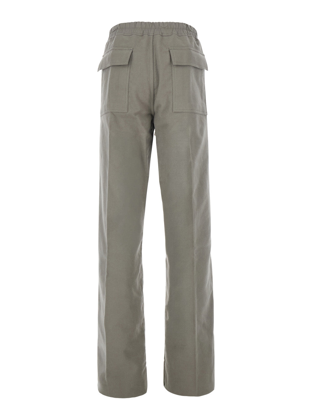 Rick Owens Men Grey Pants With Elasticated Waistband With Oversized Drawstring In Cotton For Men RICK OWENS