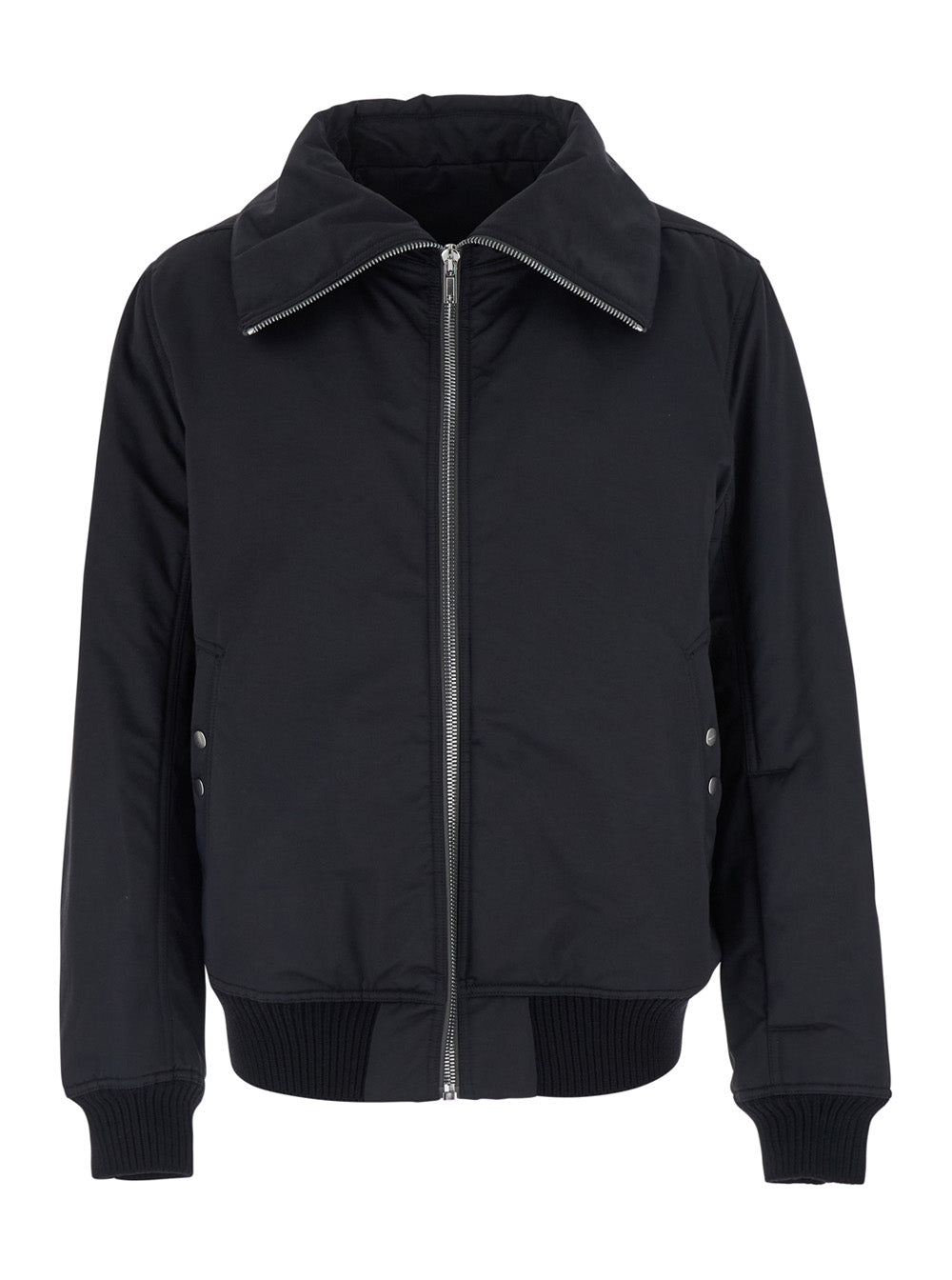 Rick Owens Men 'Dracuflight' Black Jacket With Oversized High Collar In Tech Fabric For Men RICK OWENS