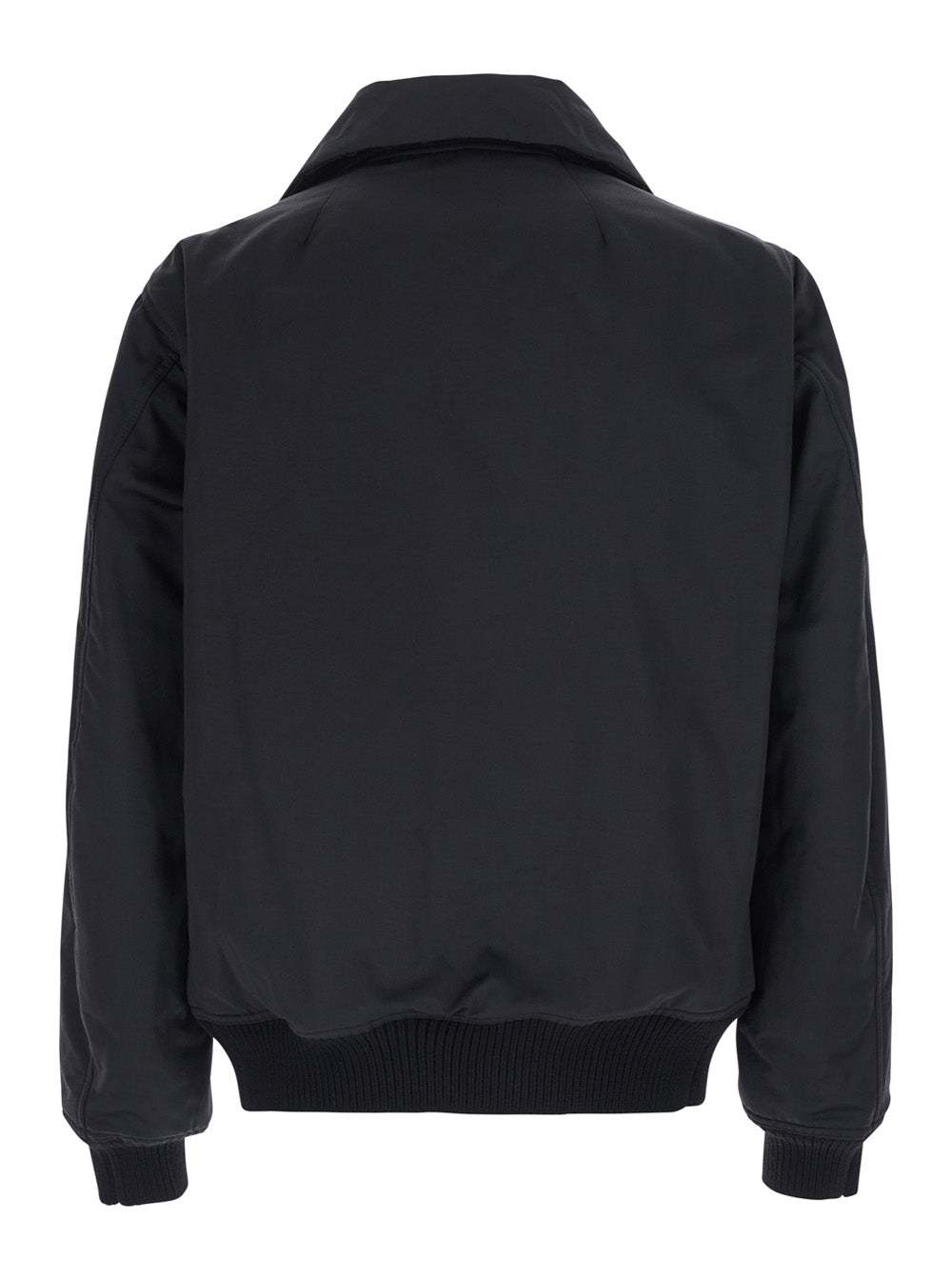 Rick Owens Men 'Dracuflight' Black Jacket With Oversized High Collar In Tech Fabric For Men RICK OWENS