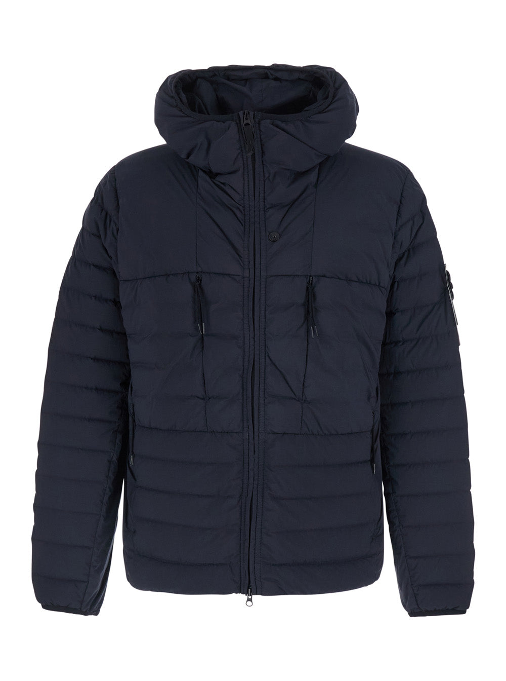 Stone Island Men Down Jacket With High Collar And Long Sleeves In Tech Fabric Blue Men STONE ISLAND