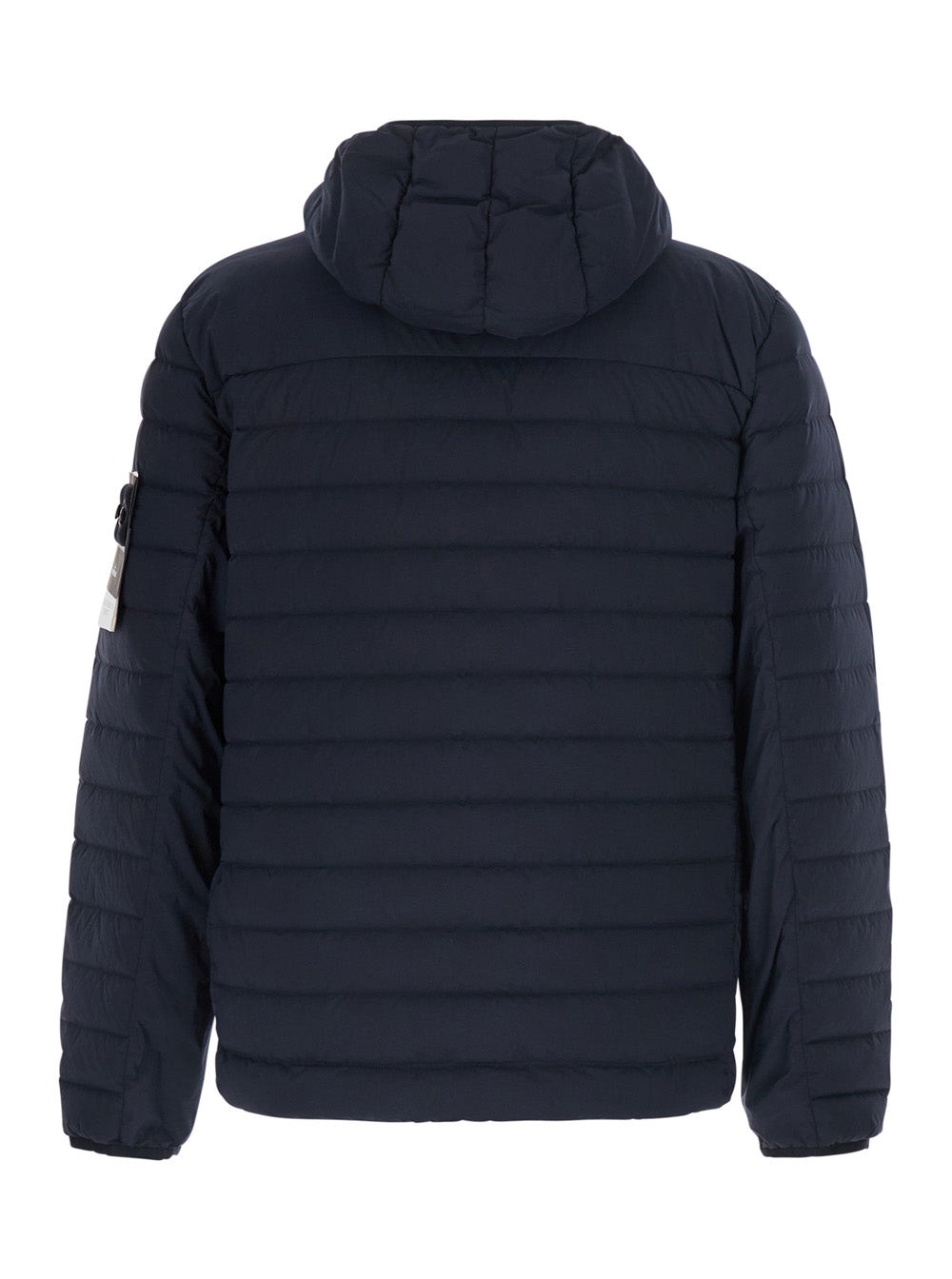 Stone Island Men Down Jacket With High Collar And Long Sleeves In Tech Fabric Blue Men STONE ISLAND