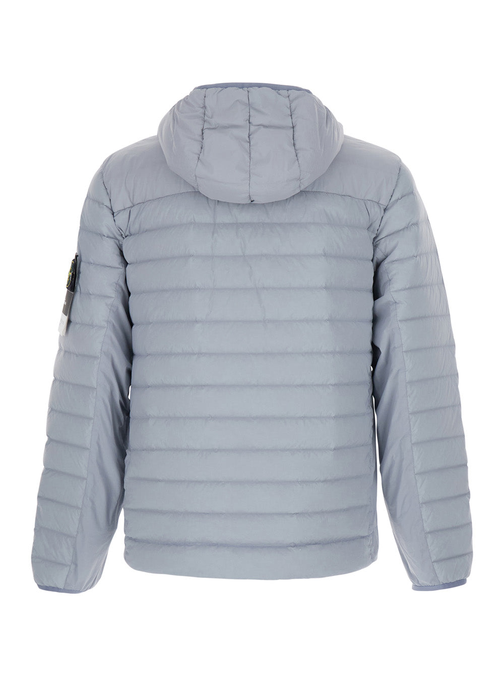 Stone Island Men Gray Down Jacket With High Collar And Long Sleeves In Tech Fabric For Men STONE ISLAND