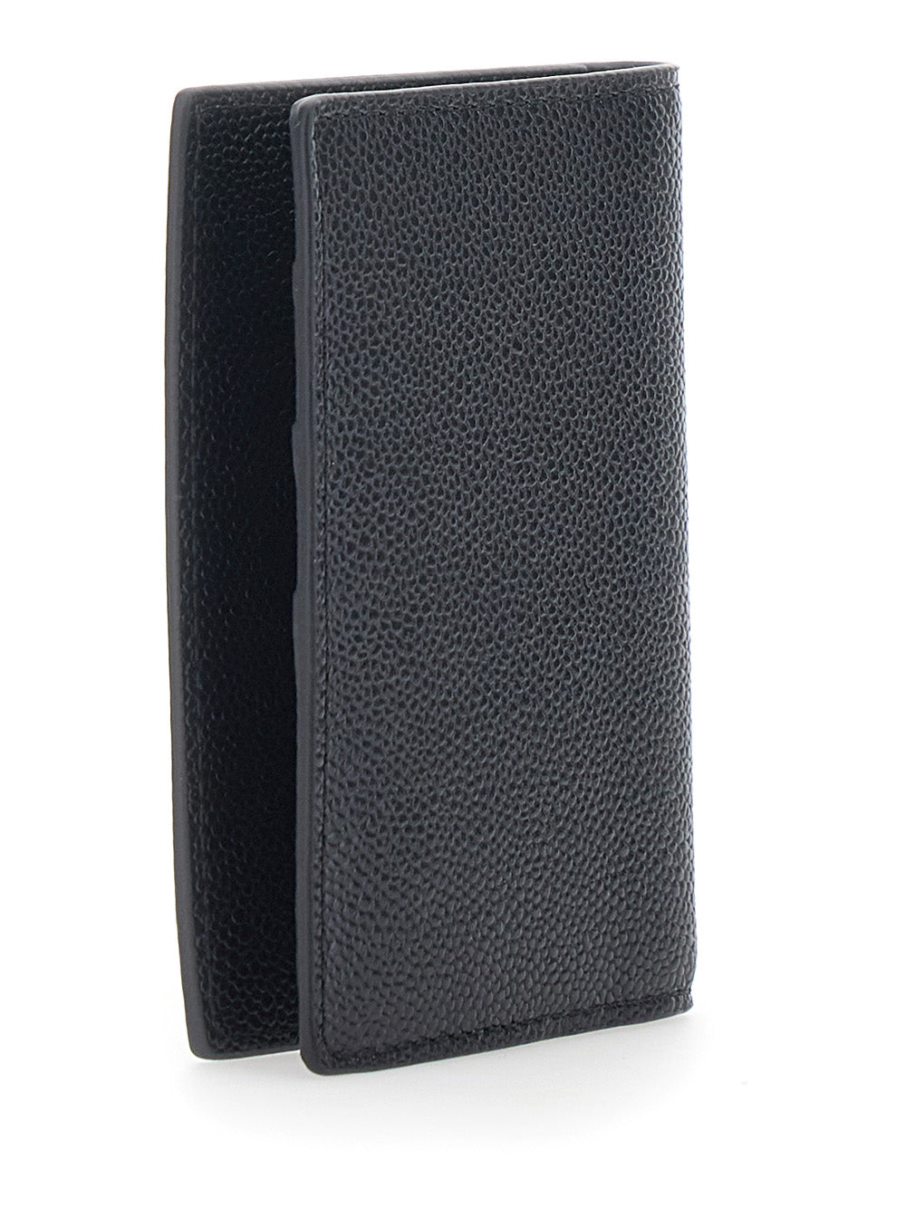Tod's Men Black Cardholder With Metallic Logo Lettering In Grained Leather Man TOD'S