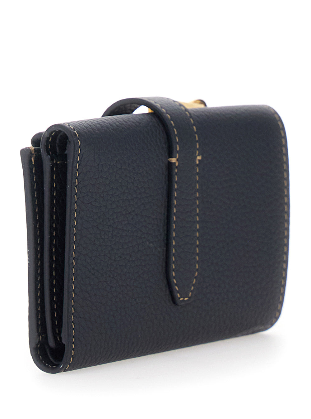 Tod's Women Black Wallet With T Plate On The Front In Leather For Women TOD'S