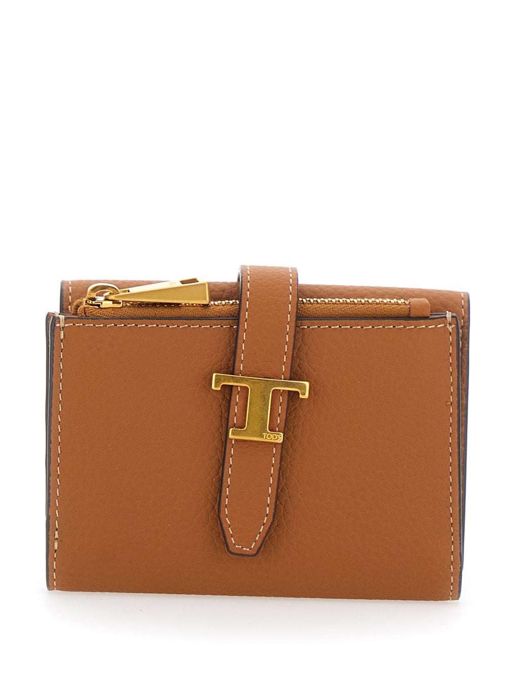 Tod's Women Brown Wallet With T Plate On The Front In Leather For Women TOD'S