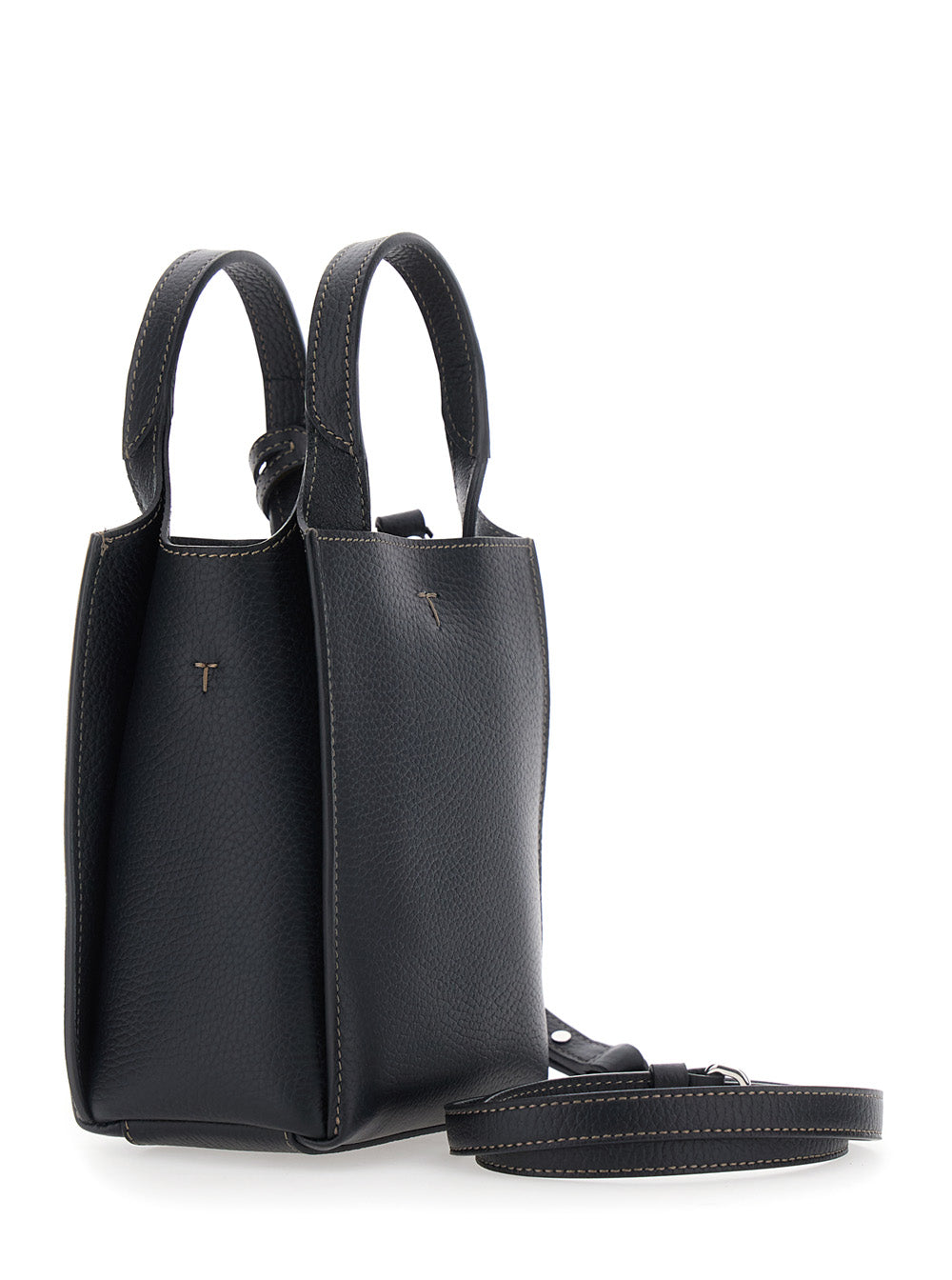 Tod's Women Handbag Apa With Microfiber Details And Logo, Black, Unisex TOD'S