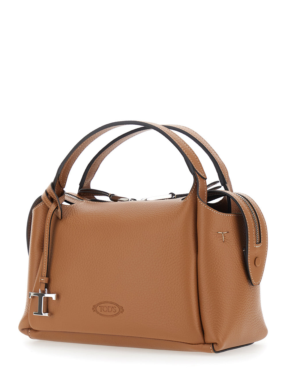 Tod's Women Brown Shoulder Bag With T Plaque On The Front And Adjustable And Removable Strap In Leather For Women TOD'S
