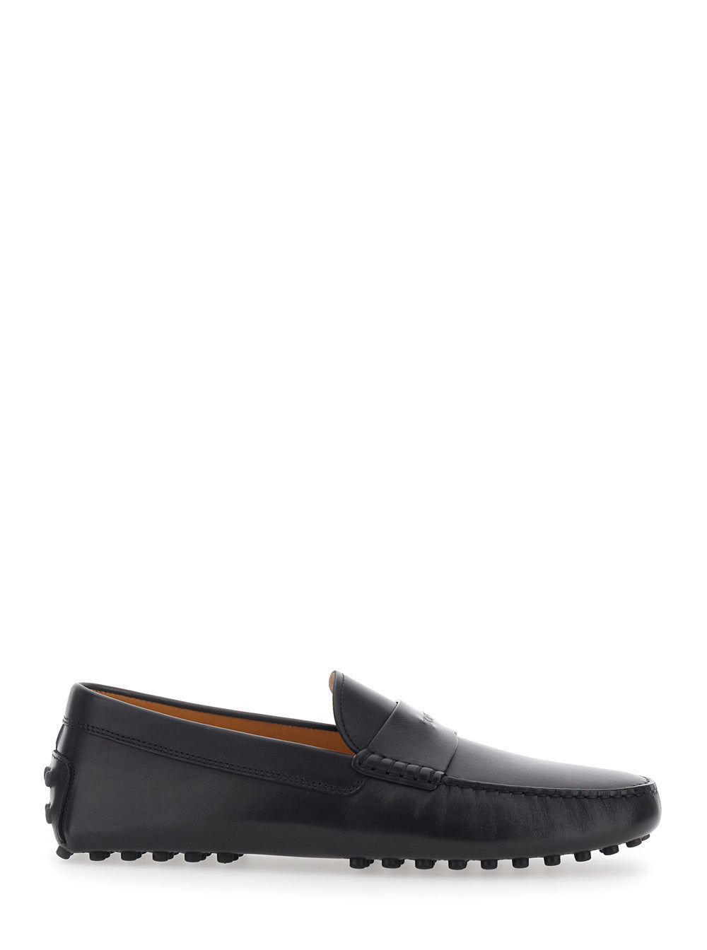 Tod's Men Black Loafers With Rounded Toe And Low Heel In Leather For Men TOD'S